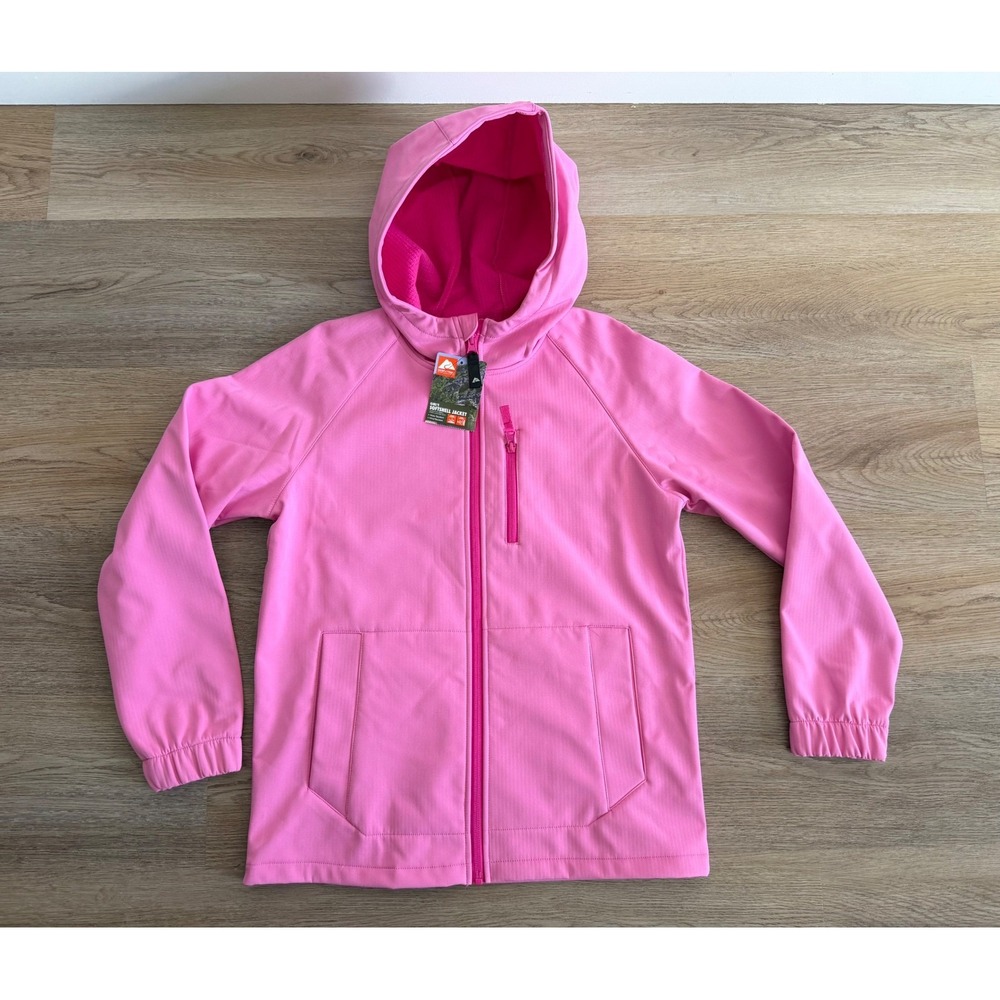Girl zip up soft shell jacket large 10/12